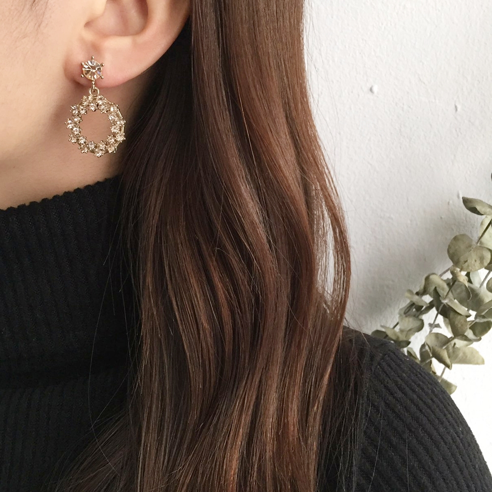 5 kinds of snowflake cubic pearl drop earrings ear
