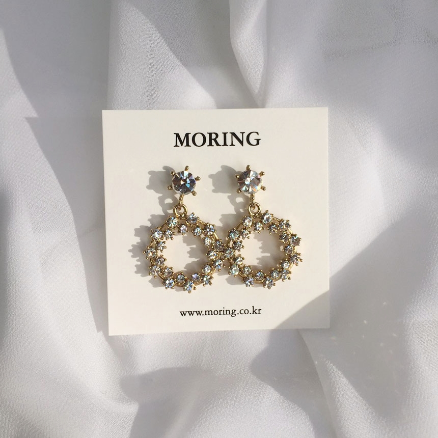 5 kinds of snowflake cubic pearl drop earrings ear