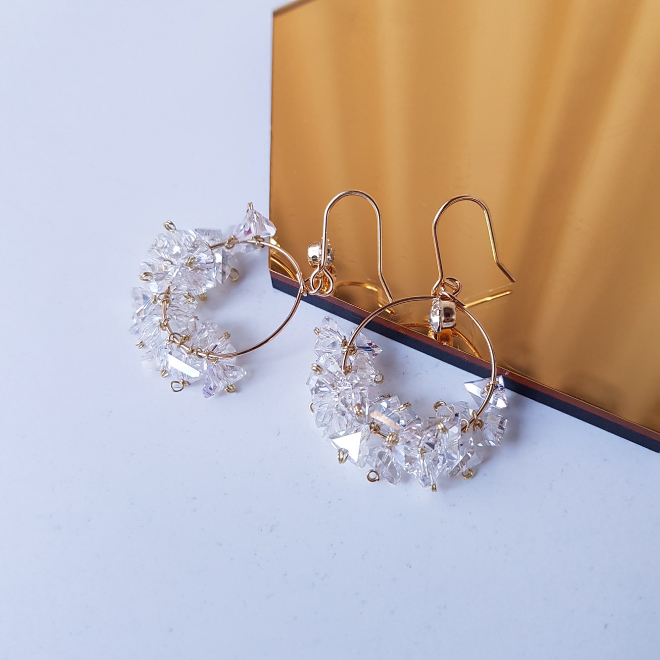 Breeze Swarovski Drop Earrings Woman Look Luxuriou