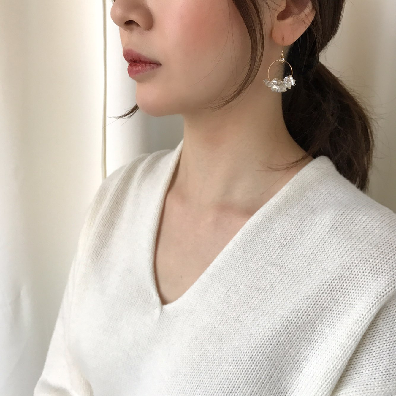 Breeze Swarovski Drop Earrings Woman Look Luxuriou