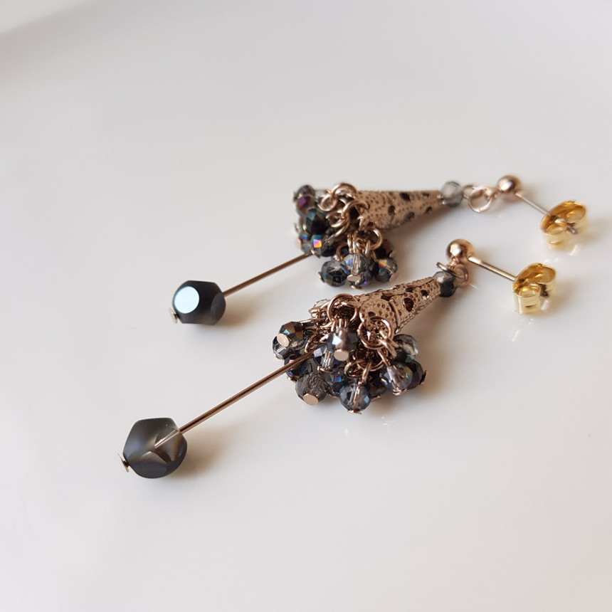 Handmade Crystal Drop Earrings