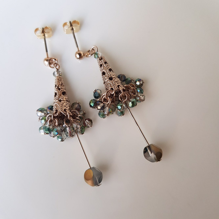 Handmade Crystal Drop Earrings