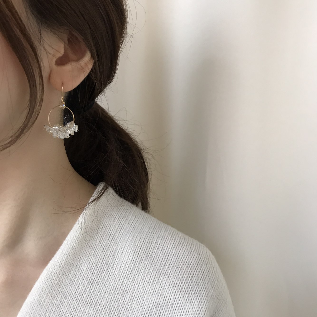 Breeze Swarovski Drop Earrings Woman Look Luxuriou