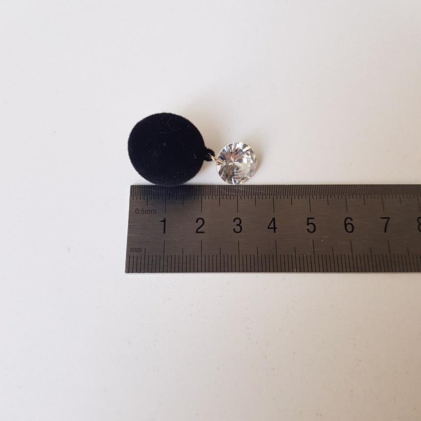 One-piece velvet drop earrings 4color Daily coordi