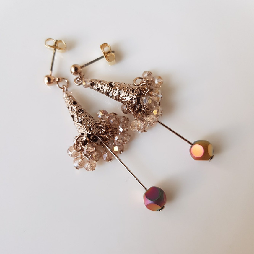 Handmade Crystal Drop Earrings