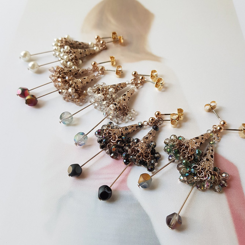 Handmade Crystal Drop Earrings