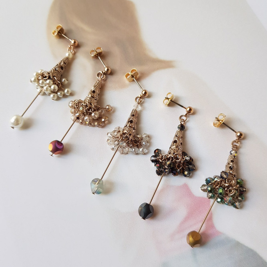 Handmade Crystal Drop Earrings