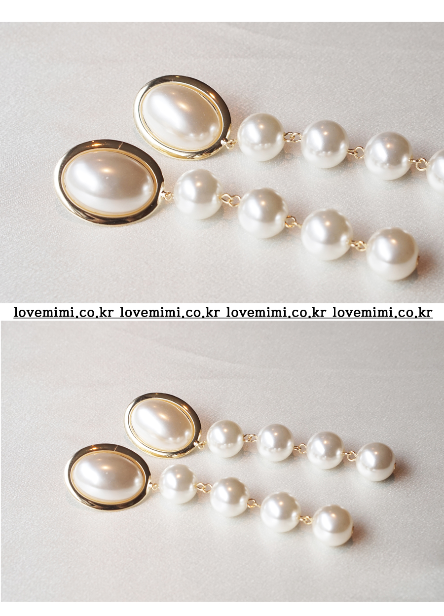 Gold Pearl Pearl Bold Drop Earrings