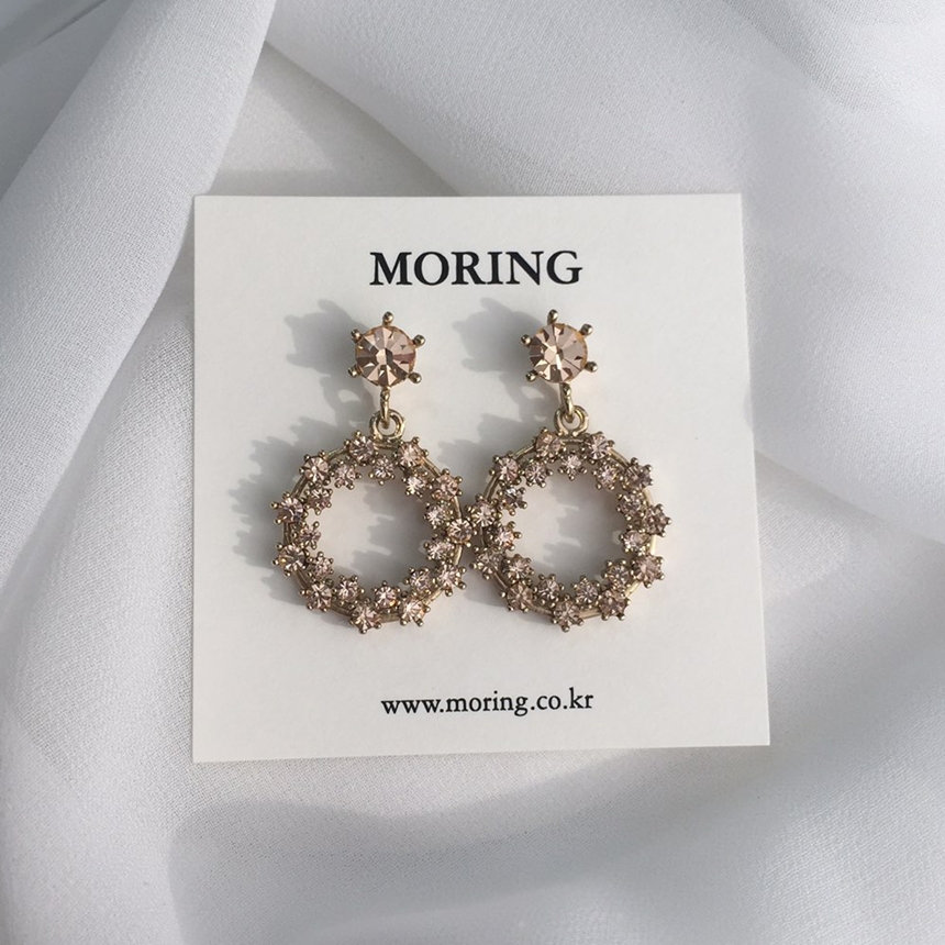 5 kinds of snowflake cubic pearl drop earrings ear