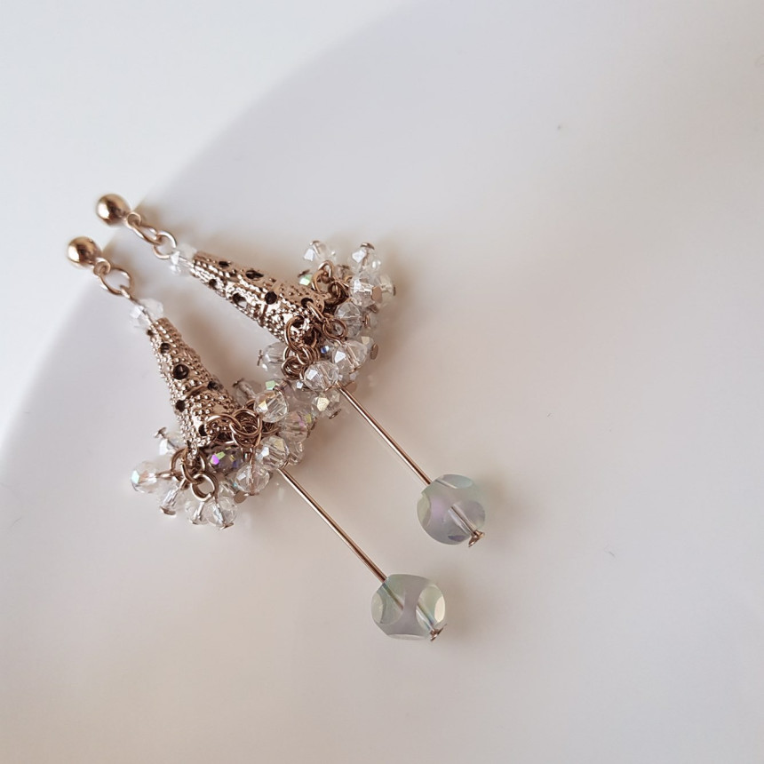 Handmade Crystal Drop Earrings
