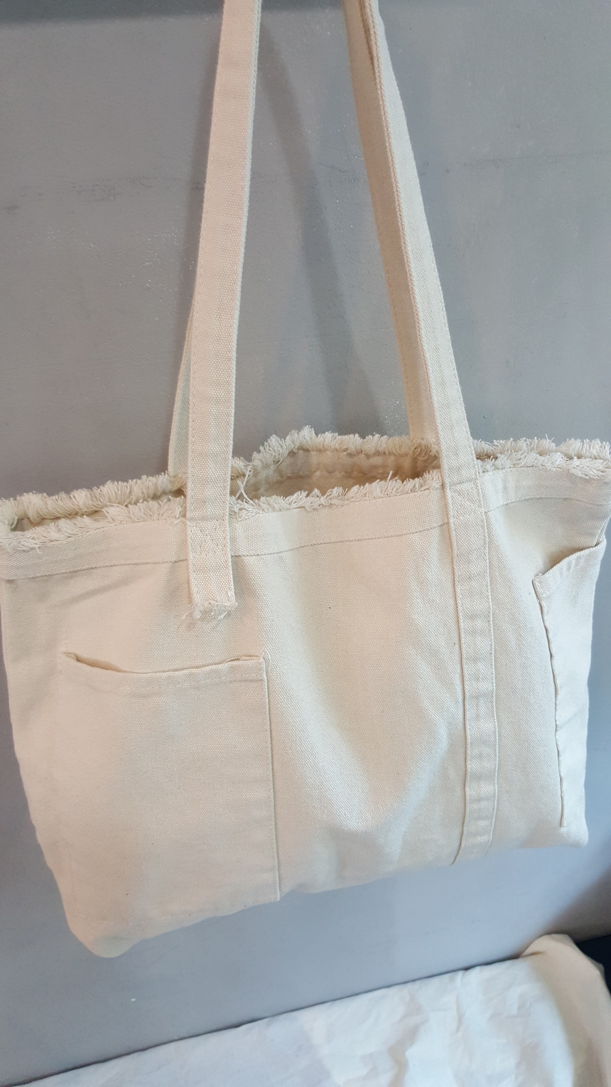 TOTE ECO SHOPPING TRAVEL Pocket Fringe Eco Bag