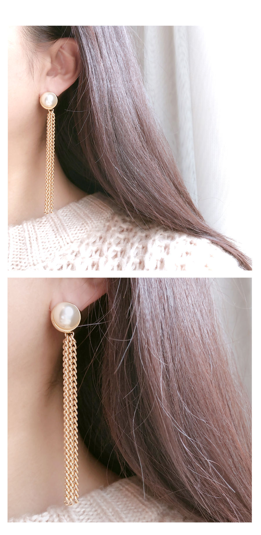 Gold Pearl Pearl Bold Drop Earrings