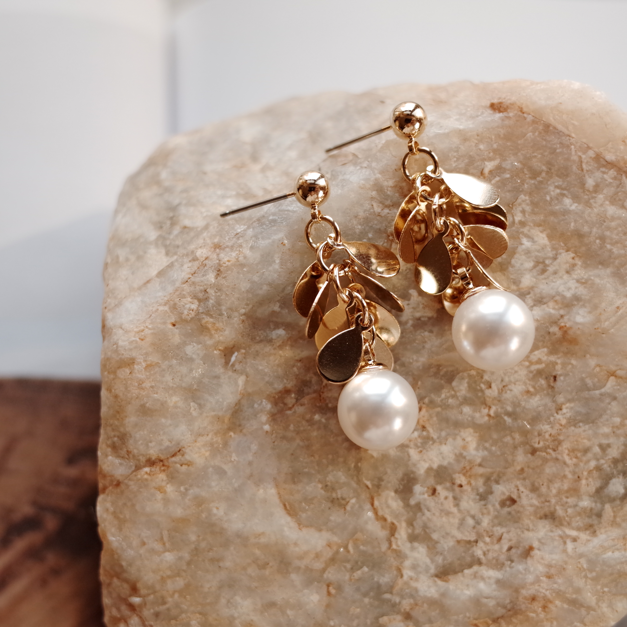NO.60 Water Drops Saliva Butterfly Pearl Earrings 