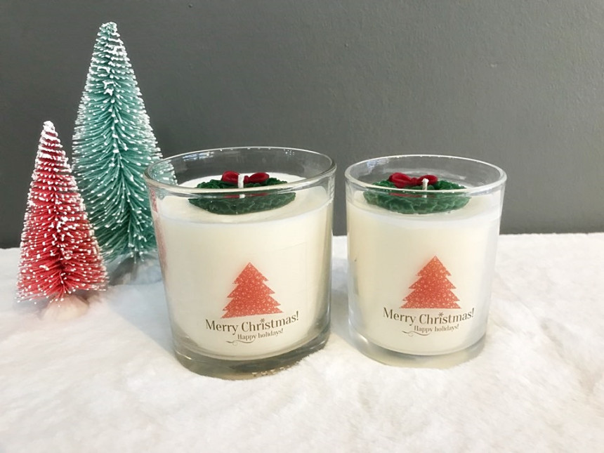 Christmas candle Peony Fragrant gift Winter fragra