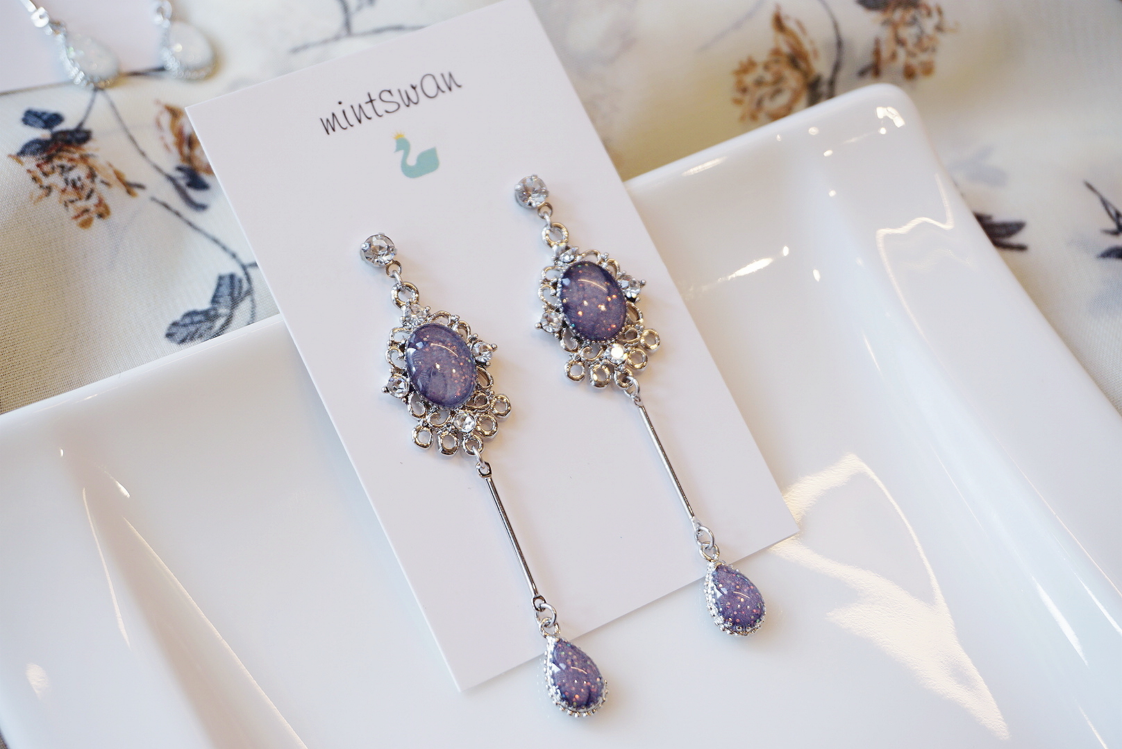 Antique Droplets Gemstone Drop Earrings Twenties W