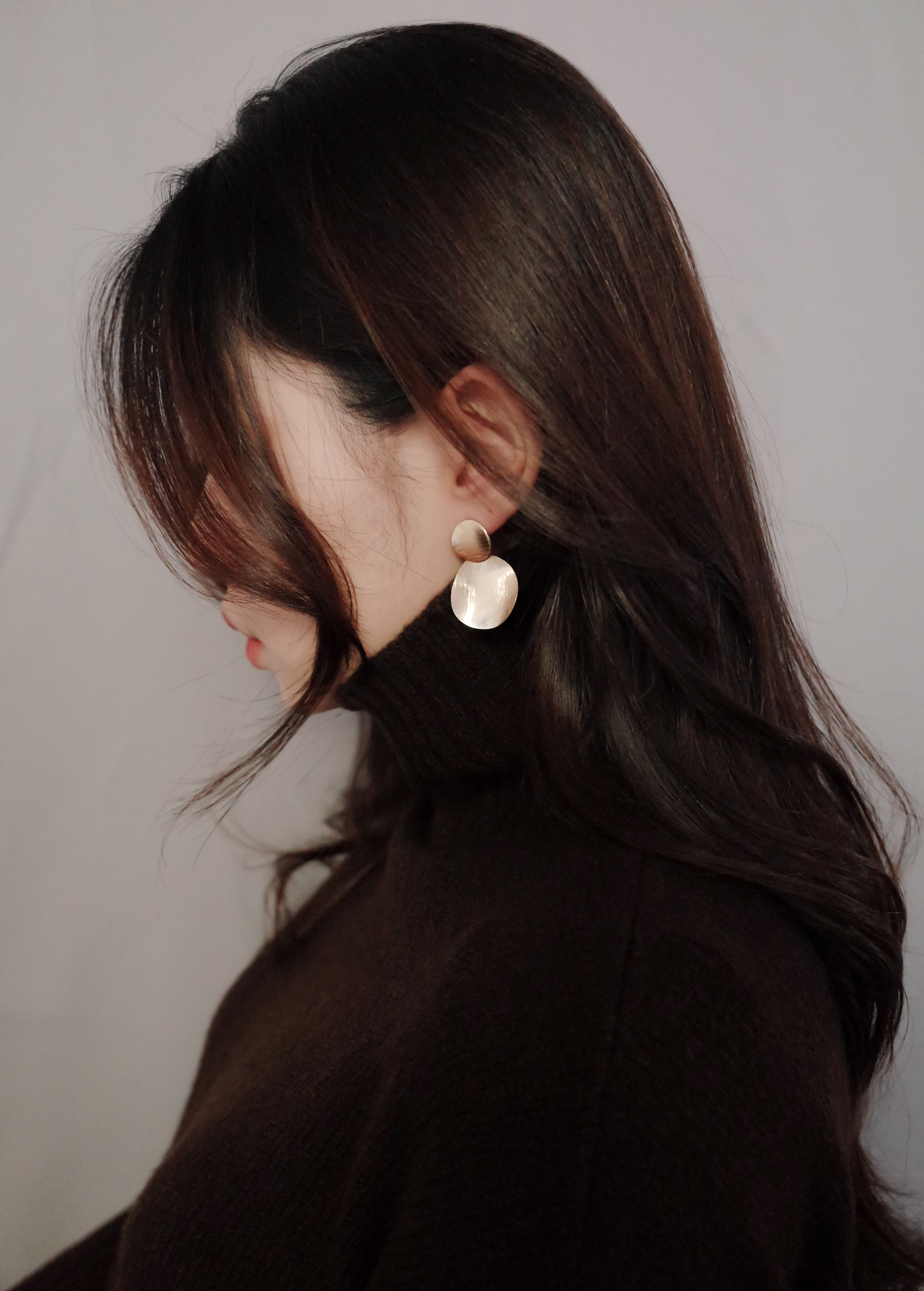 NO.62 Snowman Metal Scratch Earrings Stylish Chic 