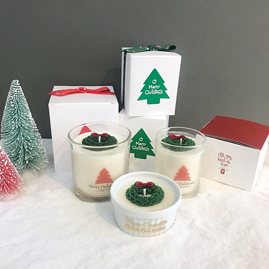 Christmas candle Peony Fragrant gift Winter fragra