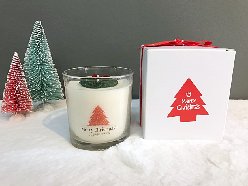 Christmas candle Peony Fragrant gift Winter fragra