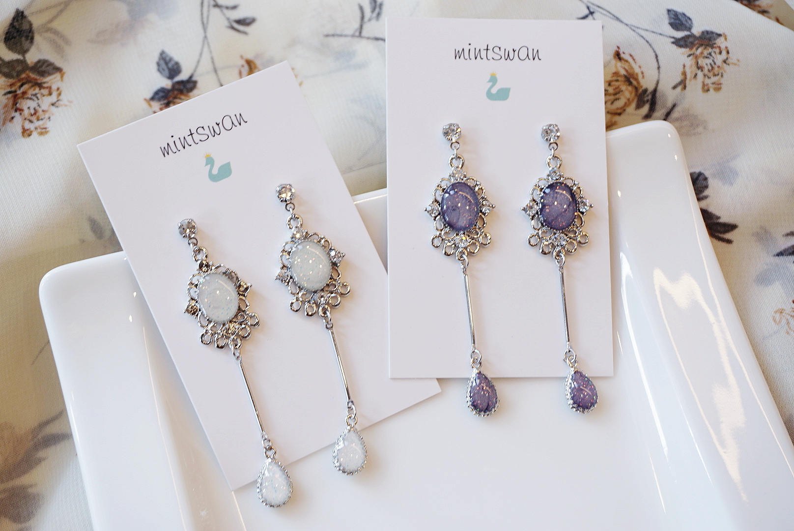 Antique Droplets Gemstone Drop Earrings Twenties W