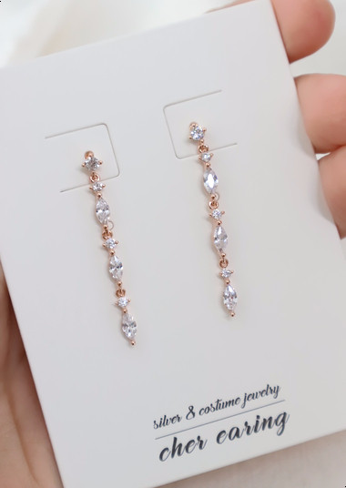 silverpost hand glint neat drop earrings date look