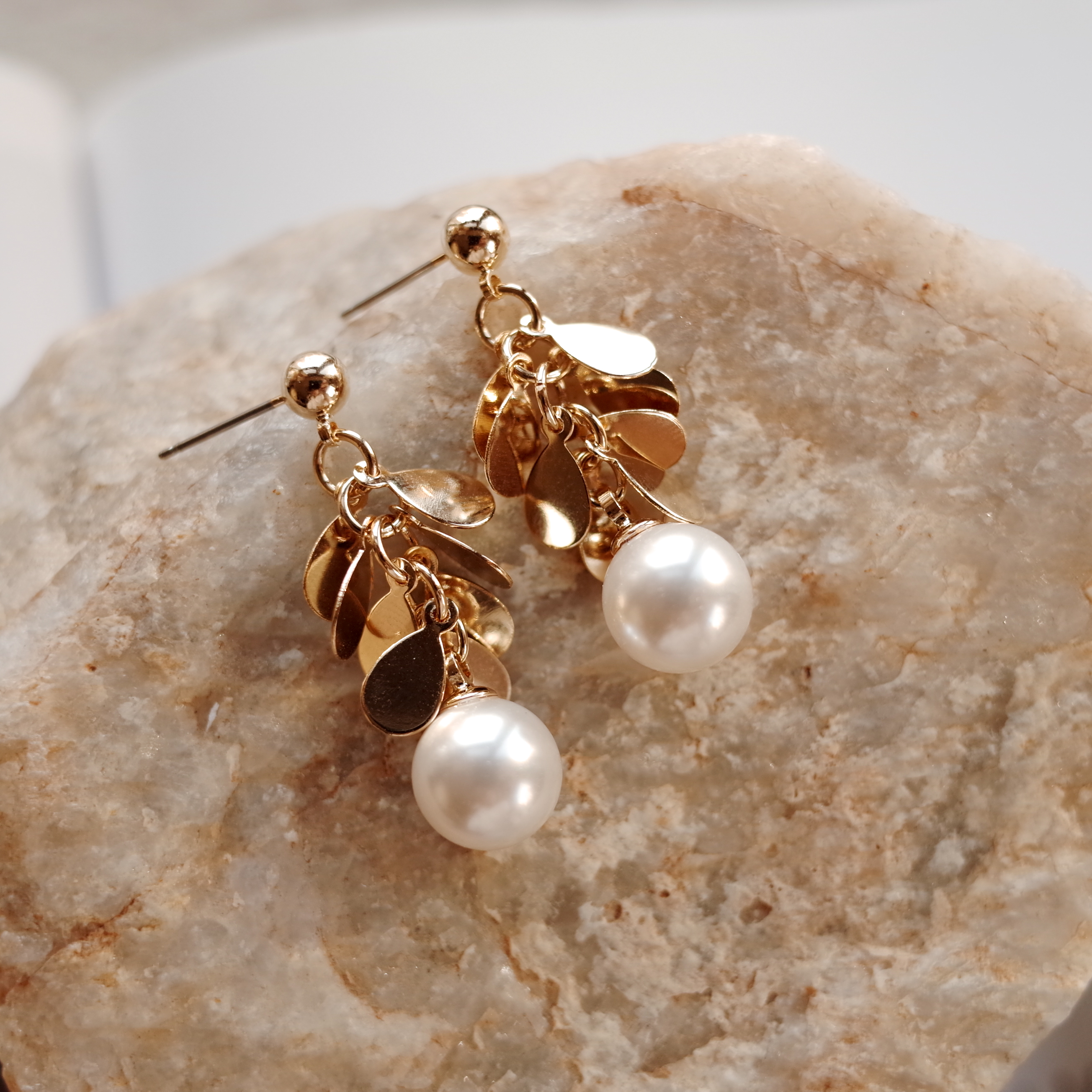 NO.60 Water Drops Saliva Butterfly Pearl Earrings 
