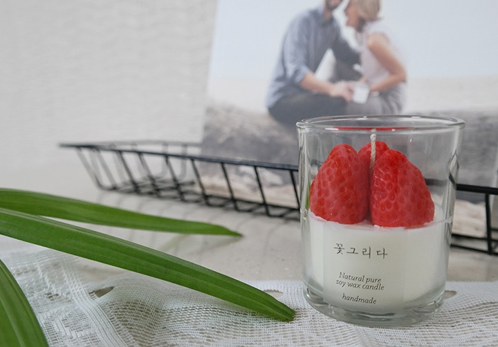 Strawberry Soy Candle Farewell gift cute 5oz house