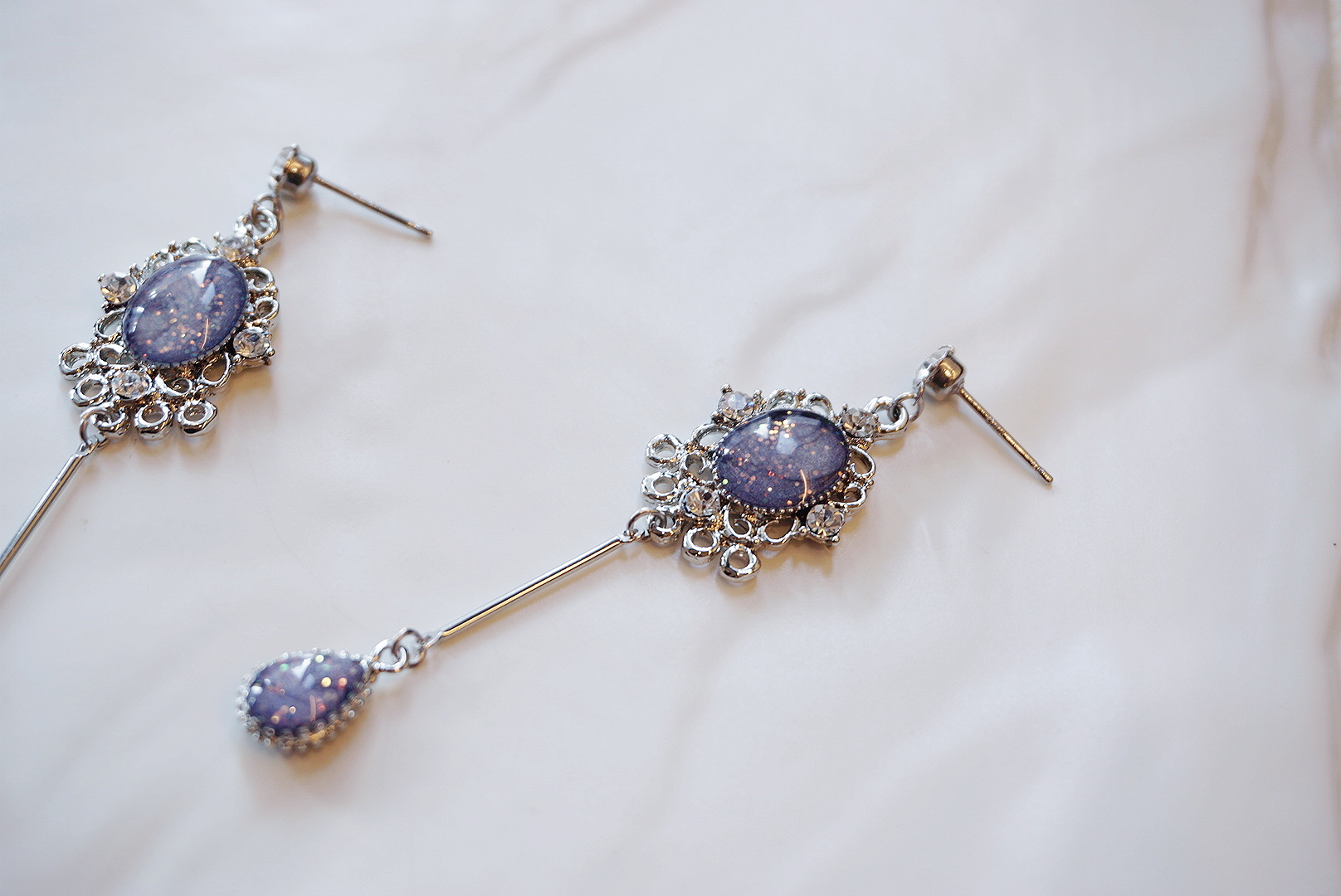 Antique Droplets Gemstone Drop Earrings Twenties W
