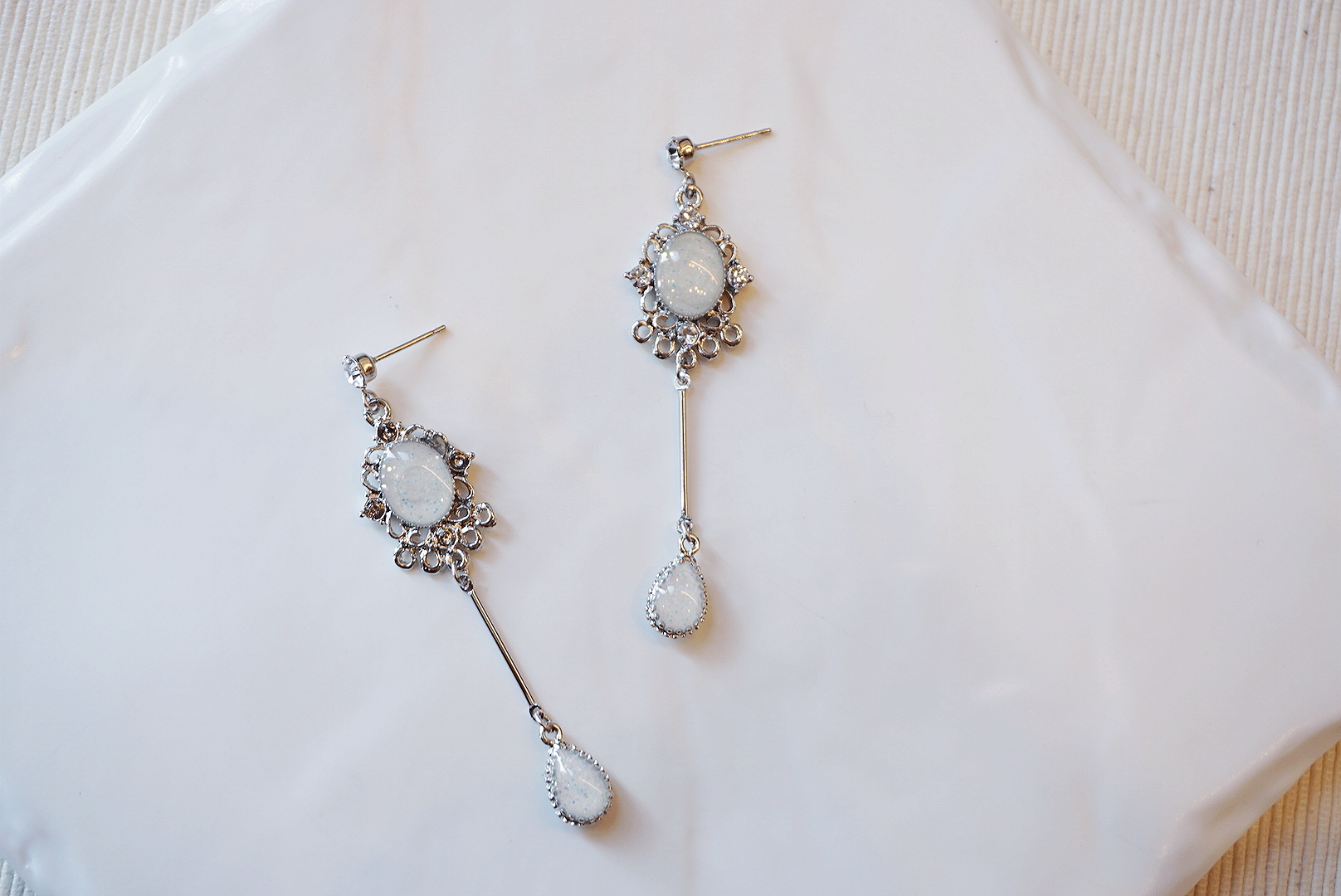 Antique Droplets Gemstone Drop Earrings Twenties W