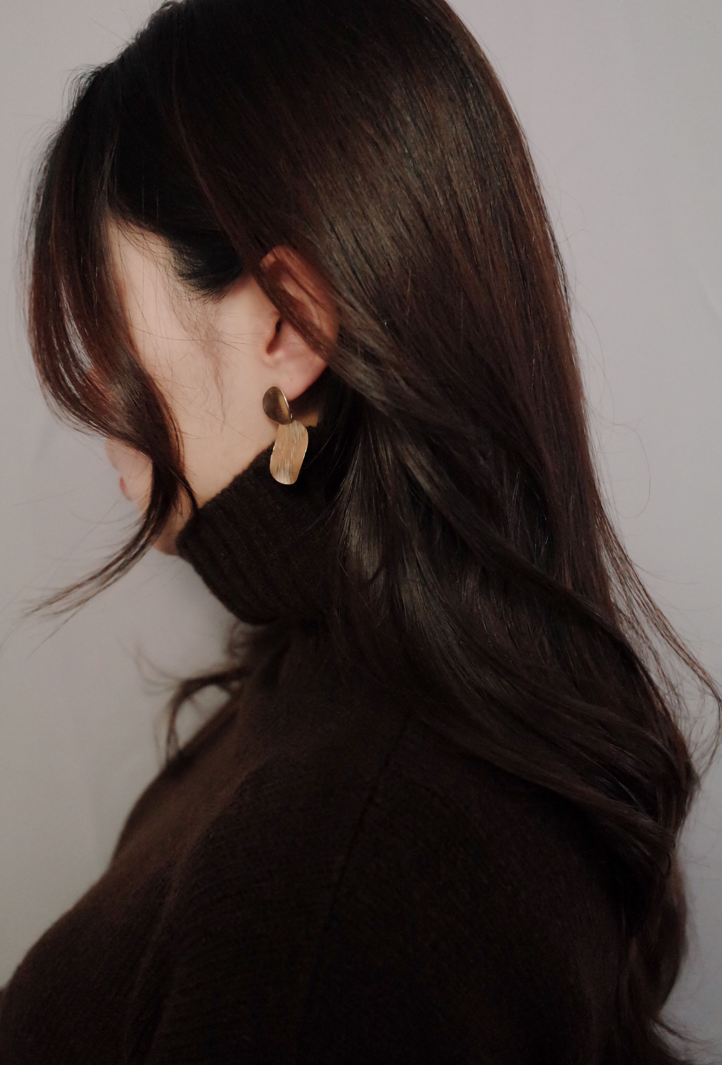 NO.62 Snowman Metal Scratch Earrings Stylish Chic 