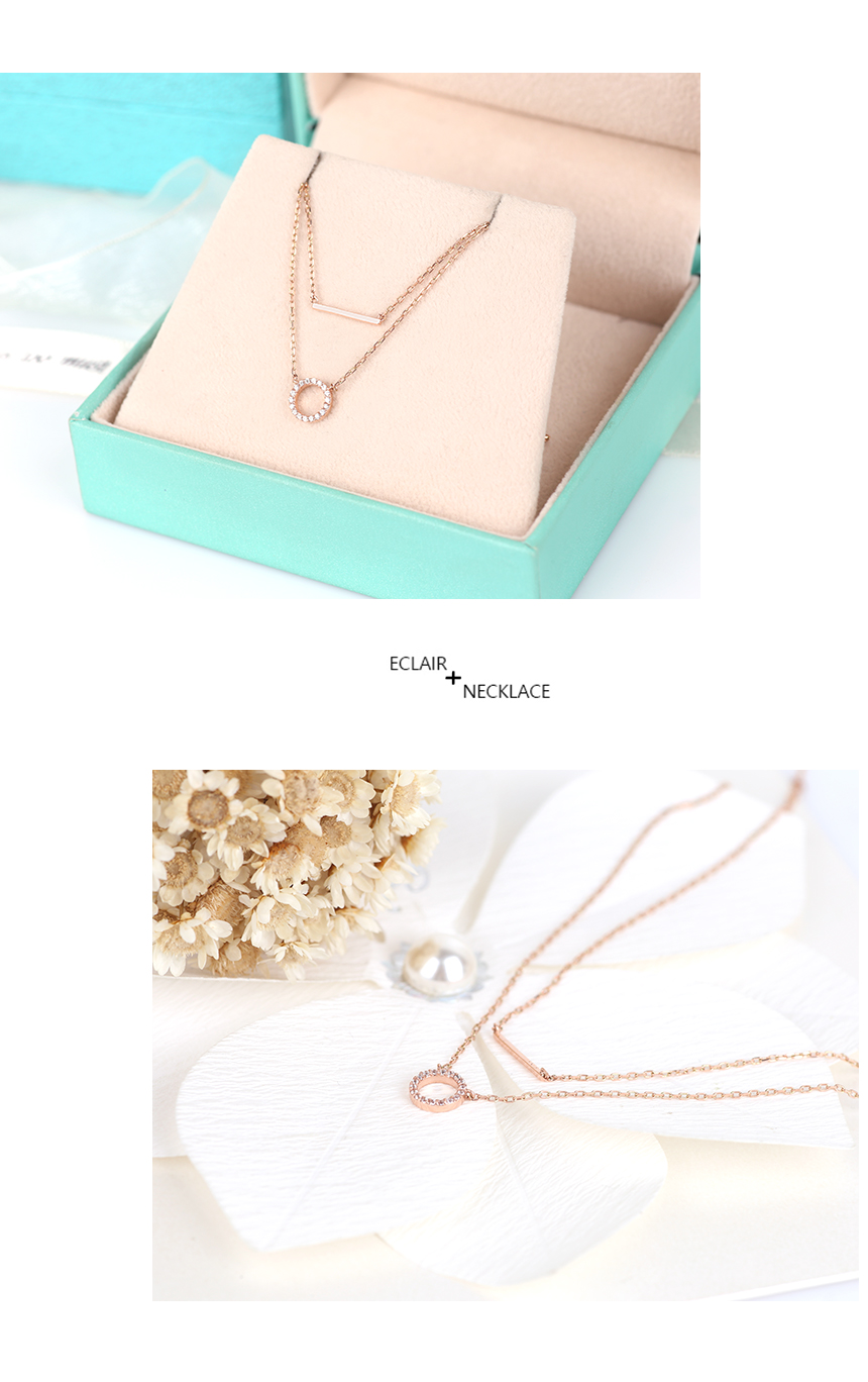 Layered twine 14k necklace 14k stick 14k chain 14k