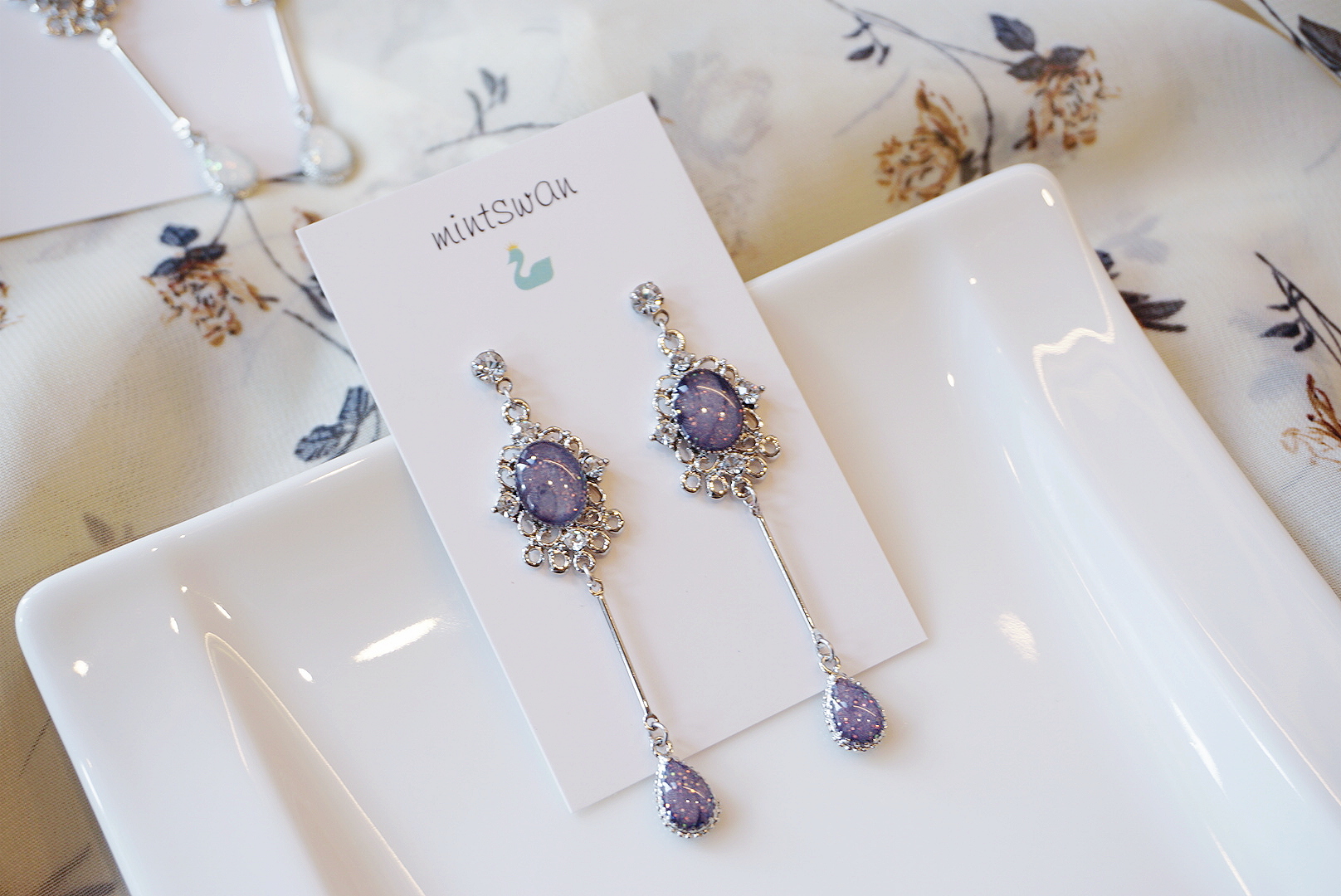 Antique Droplets Gemstone Drop Earrings Twenties W