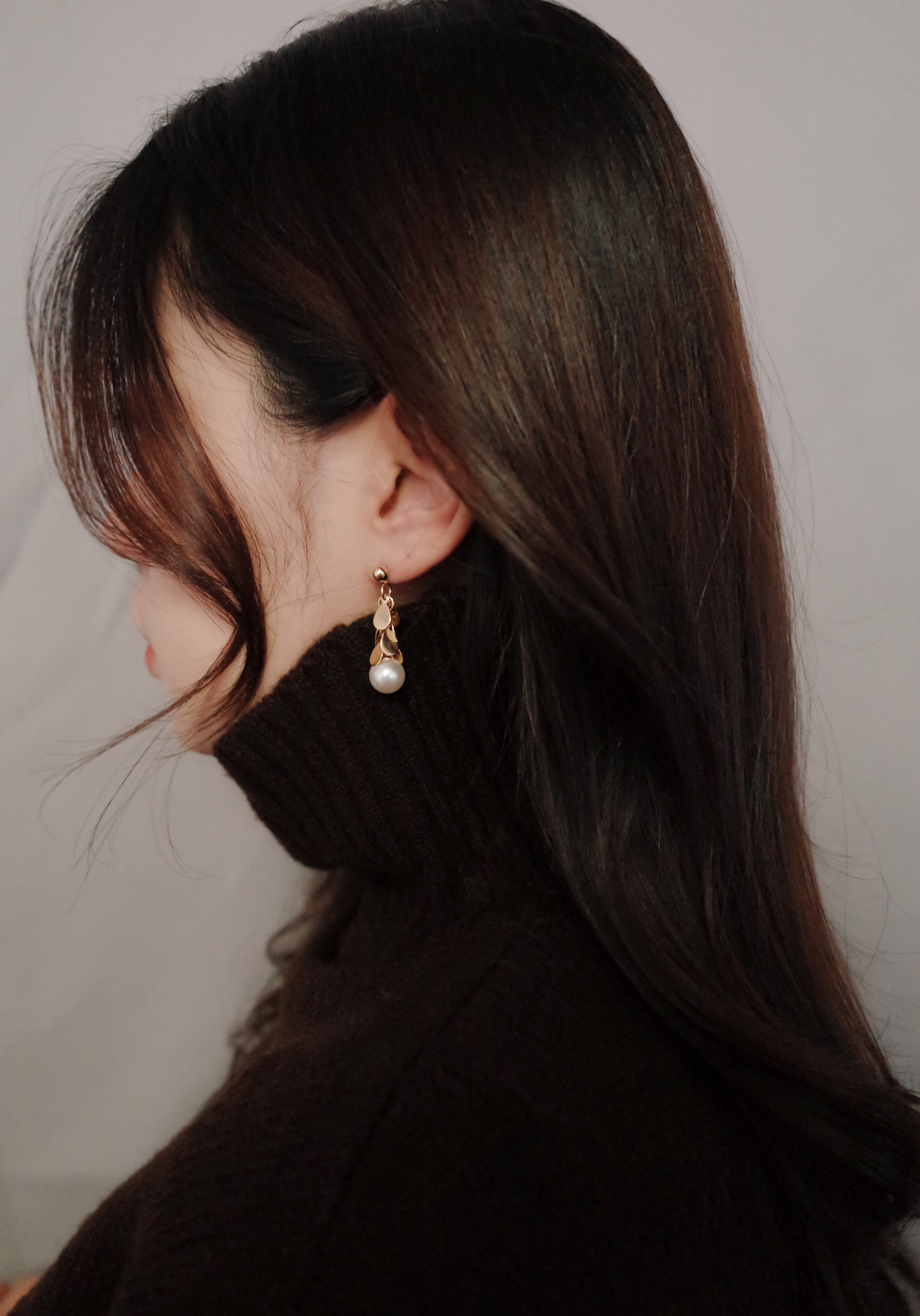 NO.60 Water Drops Saliva Butterfly Pearl Earrings 