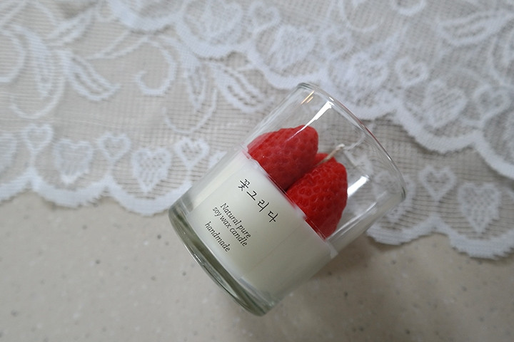 Strawberry Soy Candle Farewell gift cute 5oz house