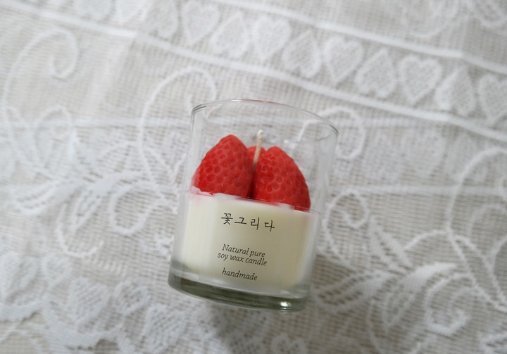 Strawberry Soy Candle Farewell gift cute 5oz house