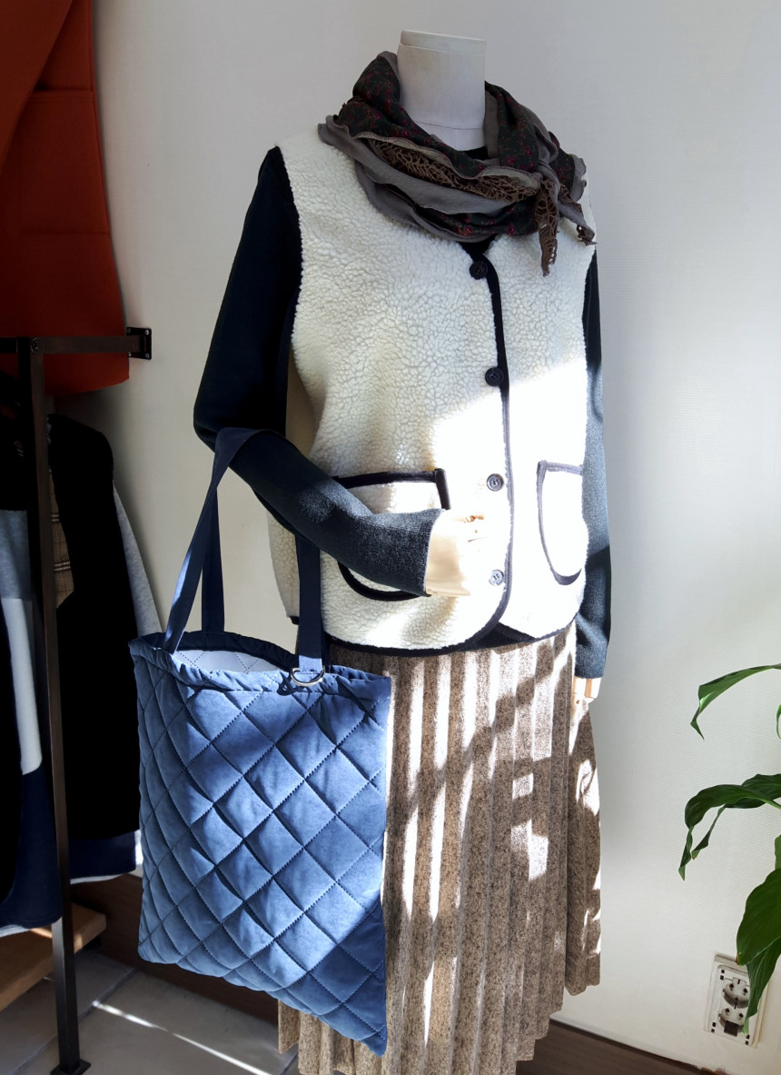 TOTE ECO SHOPPING TRAVEL quilting eco bag back qui