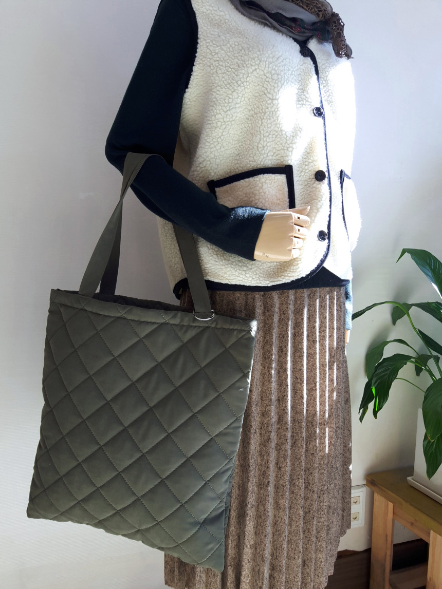 TOTE ECO SHOPPING TRAVEL quilting eco bag back qui
