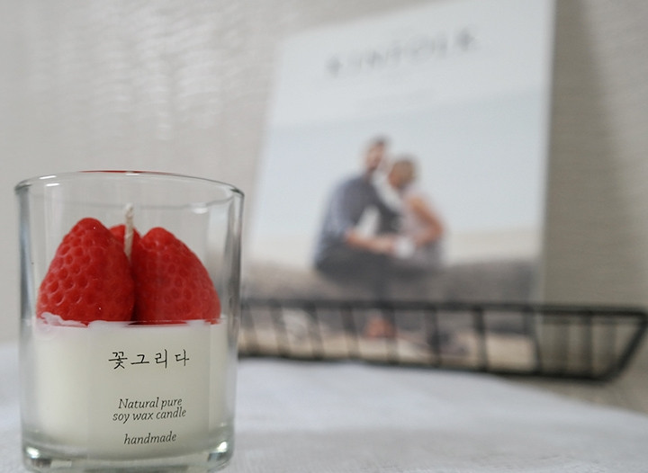 Strawberry Soy Candle Farewell gift cute 5oz house