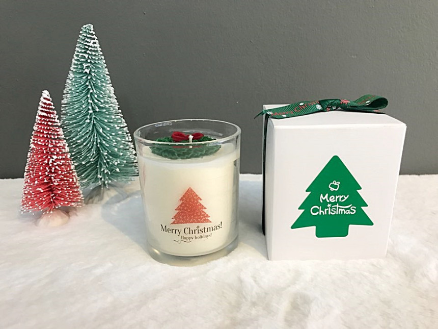 Christmas candle Peony Fragrant gift Winter fragra
