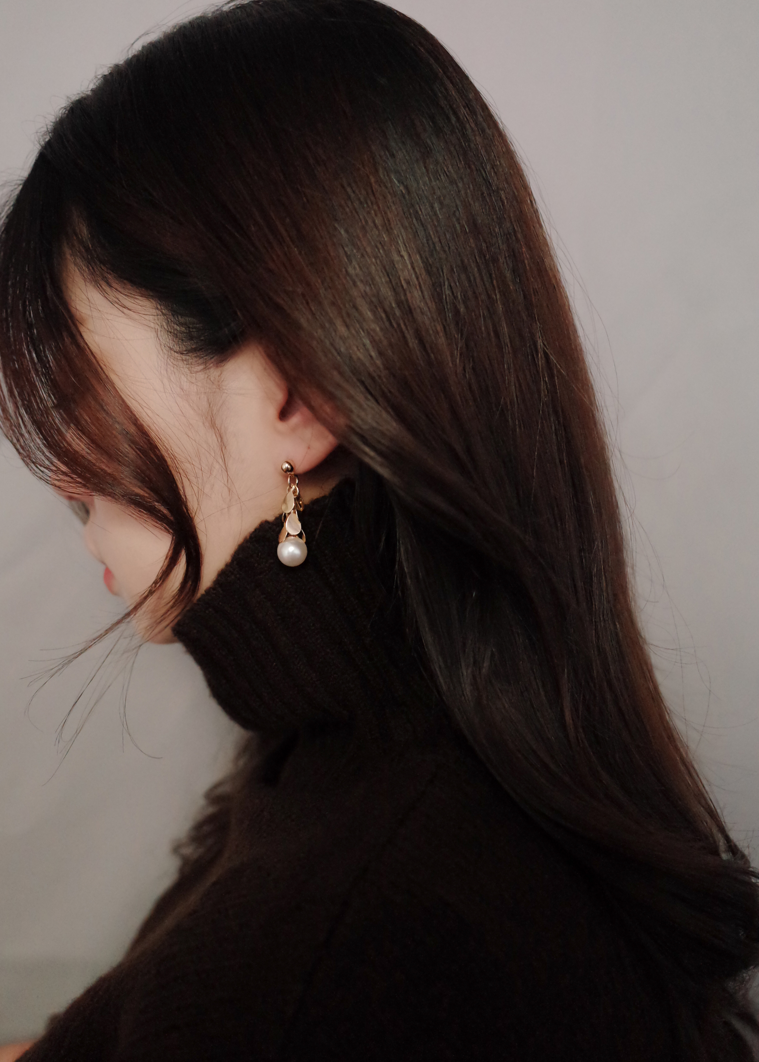 NO.60 Water Drops Saliva Butterfly Pearl Earrings 