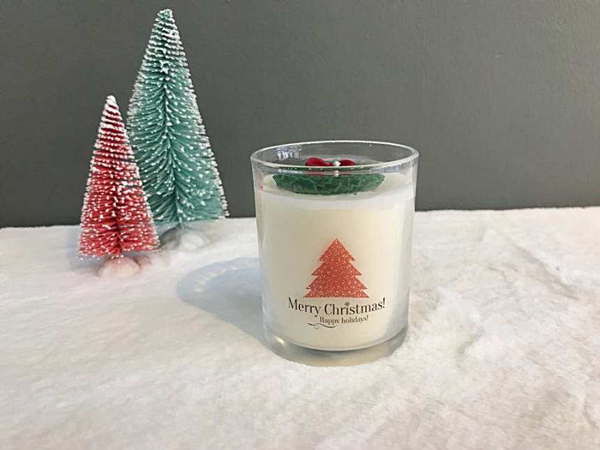 Christmas candle Peony Fragrant gift Winter fragra