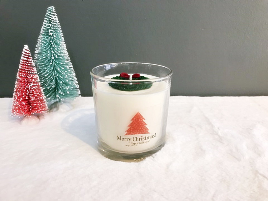 Christmas candle Peony Fragrant gift Winter fragra
