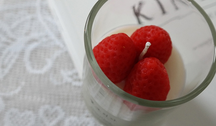 Strawberry Soy Candle Farewell gift cute 5oz house