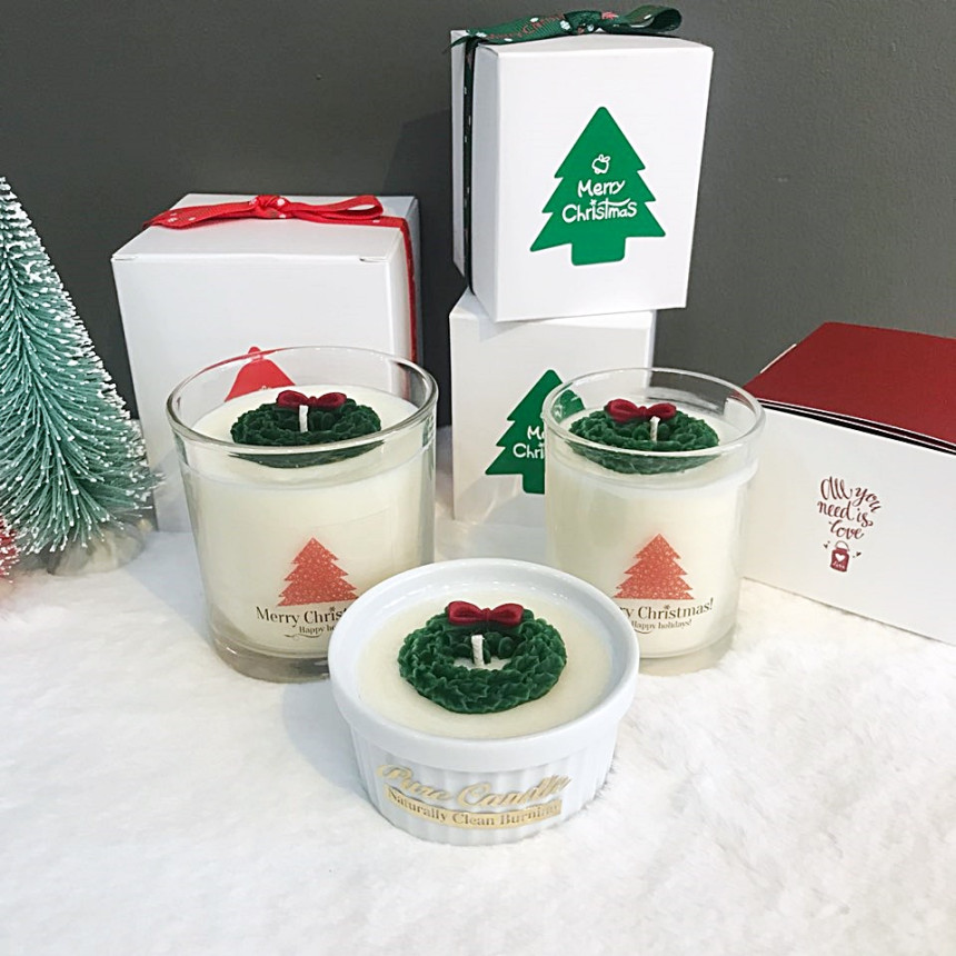 Christmas candle Peony Fragrant gift Winter fragra