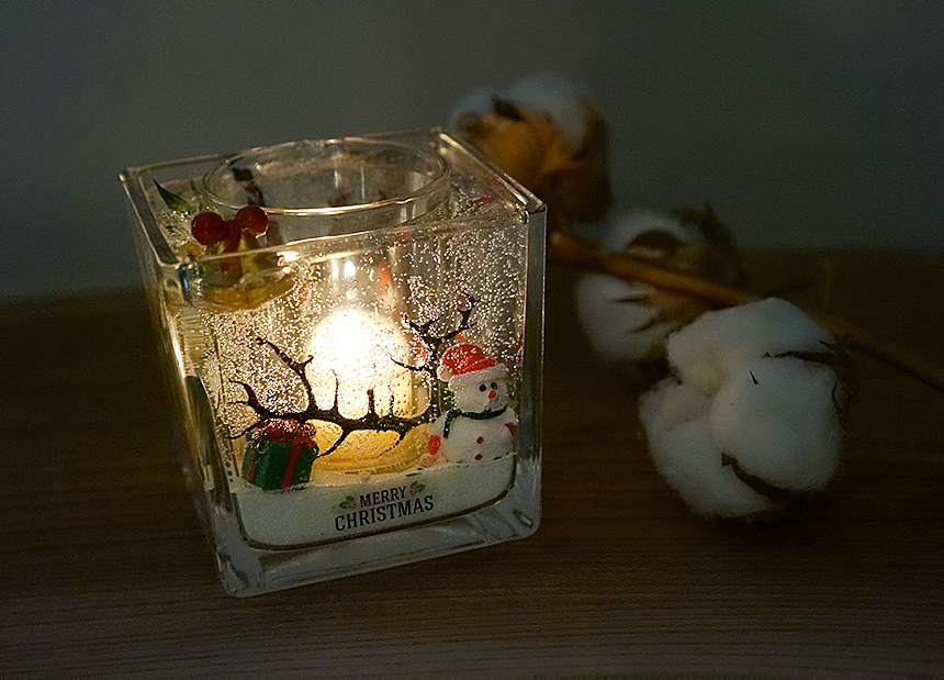 Christmas Santa Candle Holder + Tea Light 4 Sphere