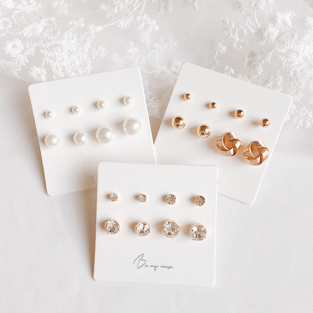 Antique Drop Cross Set Earrings