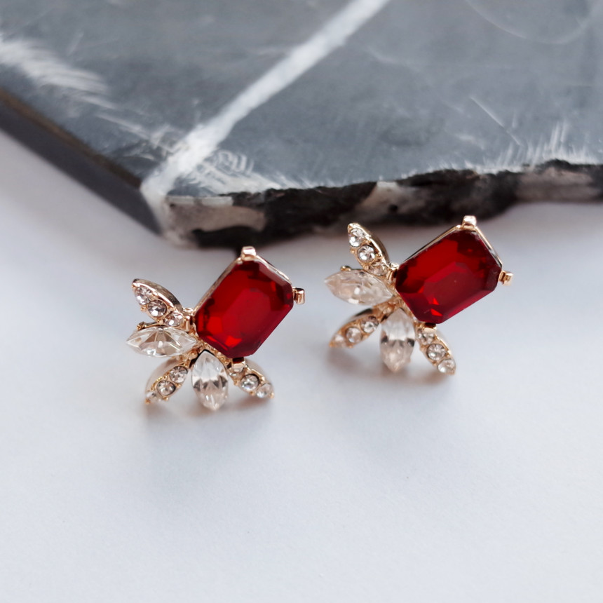 Leaf Petit Color Silver Earrings Stylish Chic Uniq