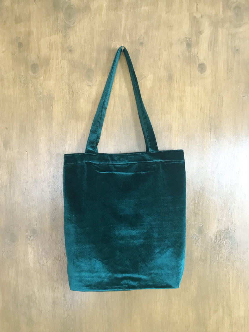 TOTE ECO SHOPPING TRAVEL Christmas Velvet Eco Back