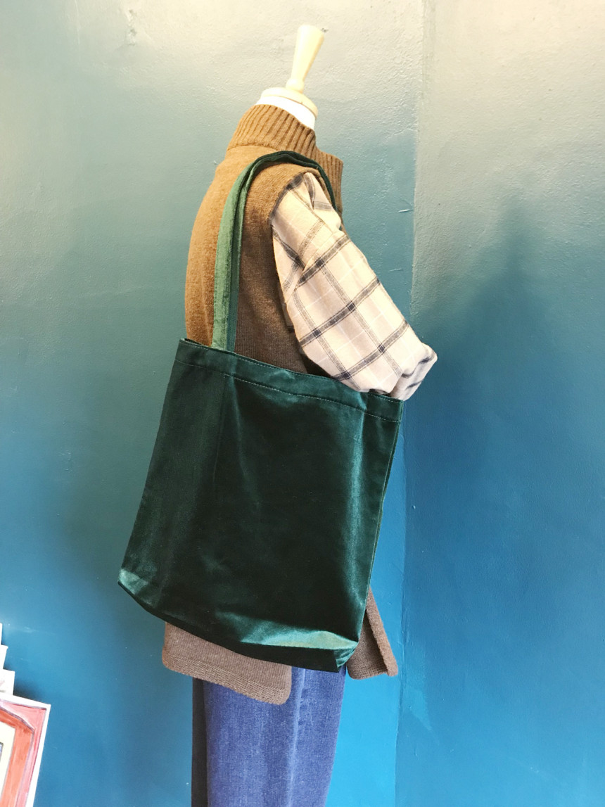 TOTE ECO SHOPPING TRAVEL Christmas Velvet Eco Back