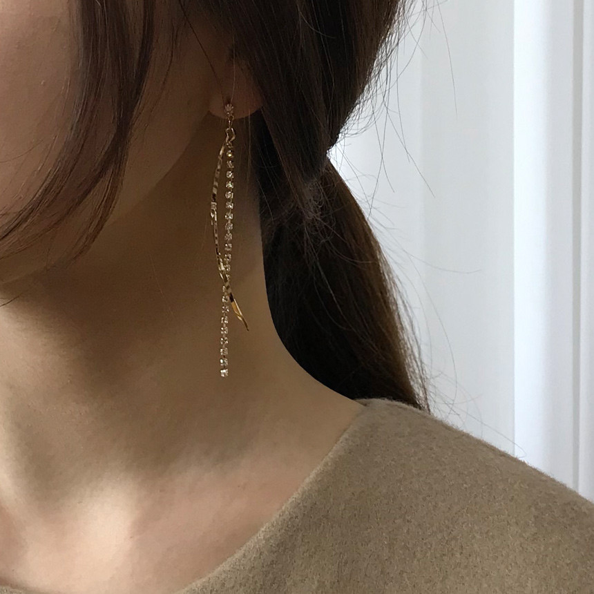 Gold Mix Long Drop Earrings Bold Modern Girlfriend