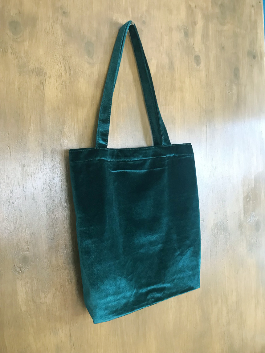 TOTE ECO SHOPPING TRAVEL Christmas Velvet Eco Back